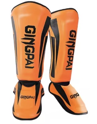 🥊 Gingpai Thicker Boxing Shin Guards - Superior Protection for Kickboxing and MMA 🥊