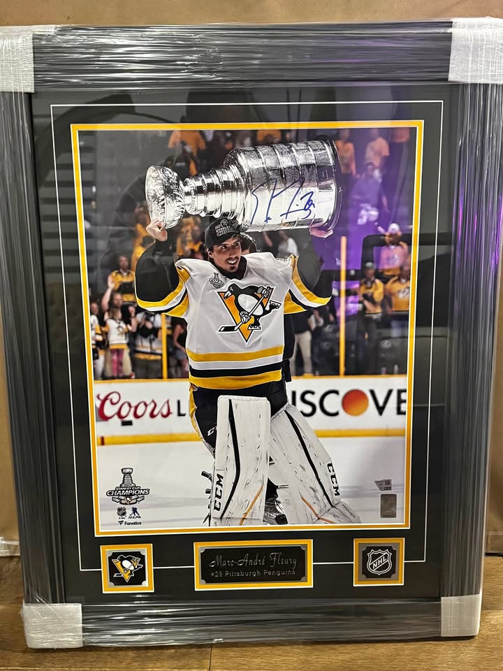 Marc-André Fleury Autographed 16x20 Framed Photo – Premium NHL Collectible