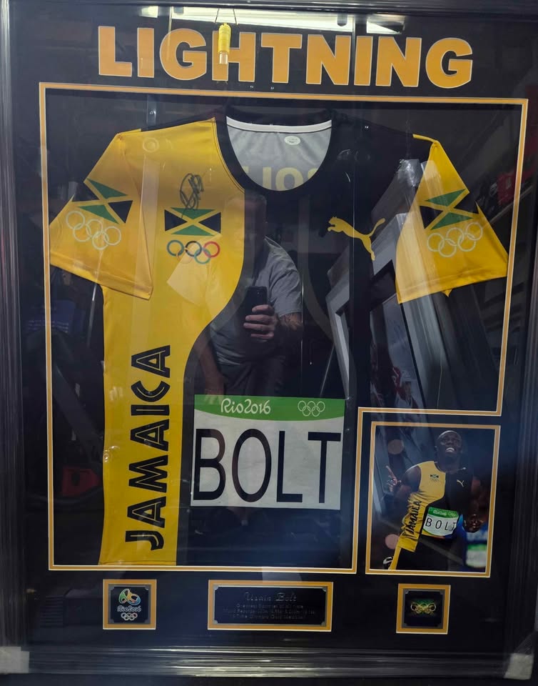 Usain Bolt Signed 2016 Rio Olympics Framed Jersey | JSA Authenticated | World Record Legend