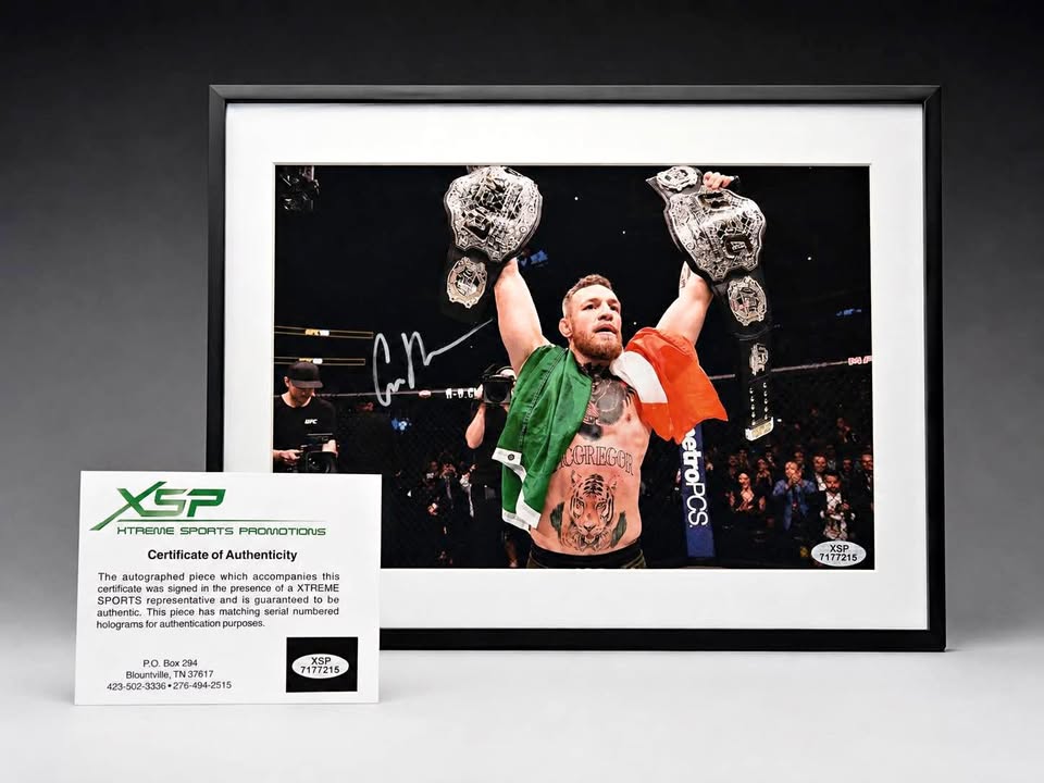 Conor McGregor Autographed Framed Photo | Dual UFC Champion | COA
