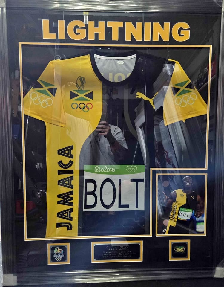 Usain Bolt Signed 2016 Rio Olympics Framed Jersey | JSA Authenticated | World Record Legend