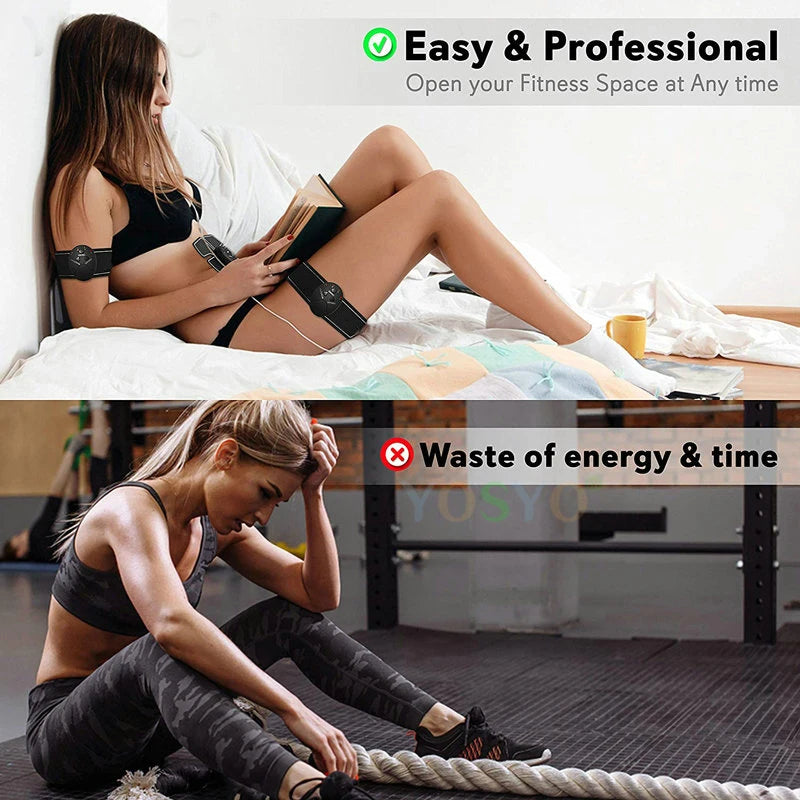 ⥠EMS Wireless Muscle Stimulator Trainer | Smart Fitness Abdominal Training & Weight Loss Stickers | Body Slimming Massager