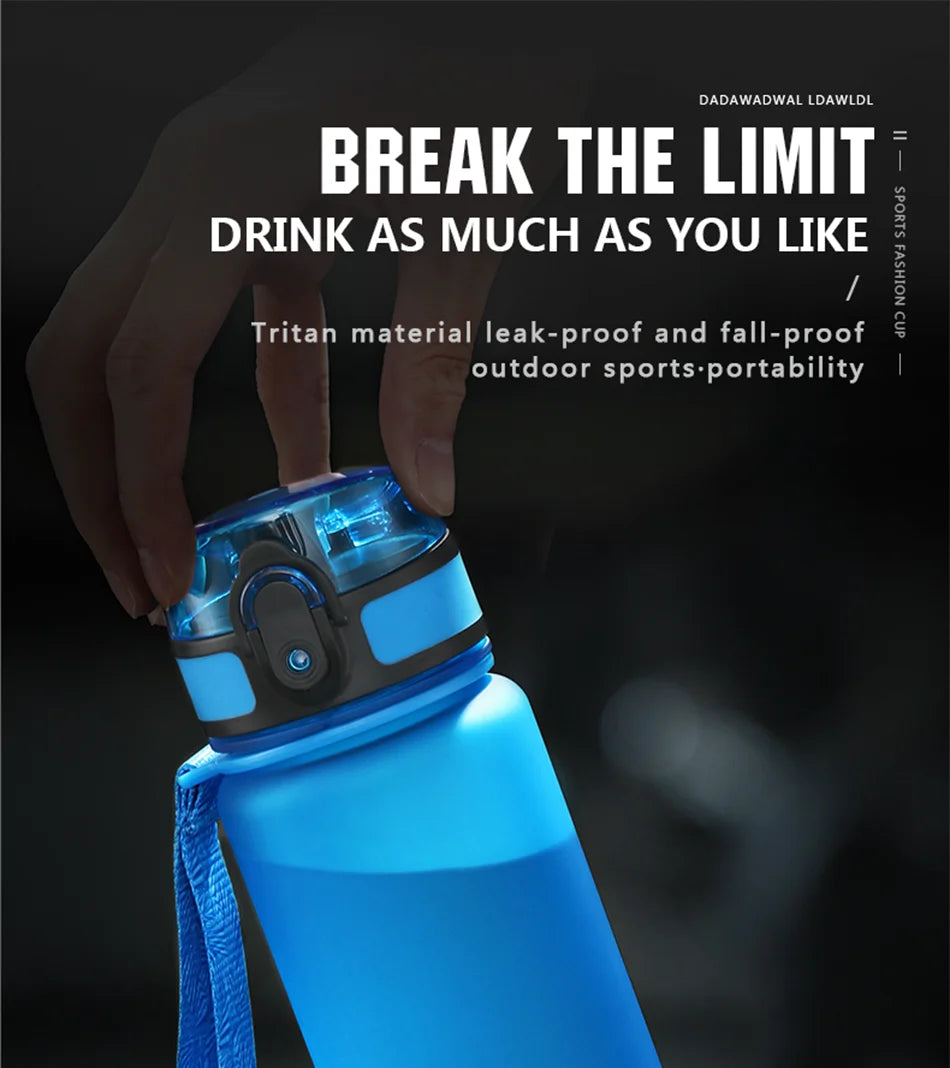 BPA-Free Sports Water Bottle | 500ml Tritan Frosted Plastic | Leakproof with Shaker & Tea Filter | Perfect for Gym & Travel
