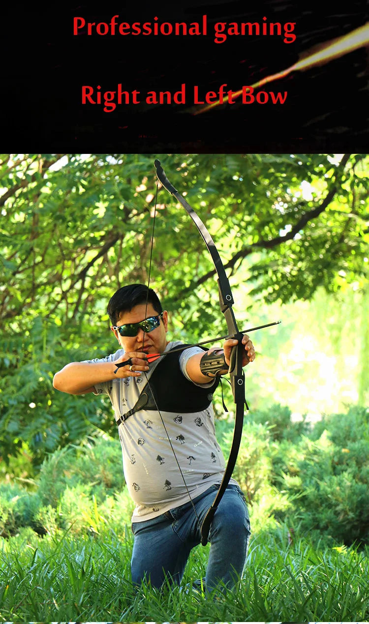đč Toparchery 20-40lbs Takedown Recurve Bow | 57" Archery Set for Hunting | Left & Right Hand Black Hunting Bow