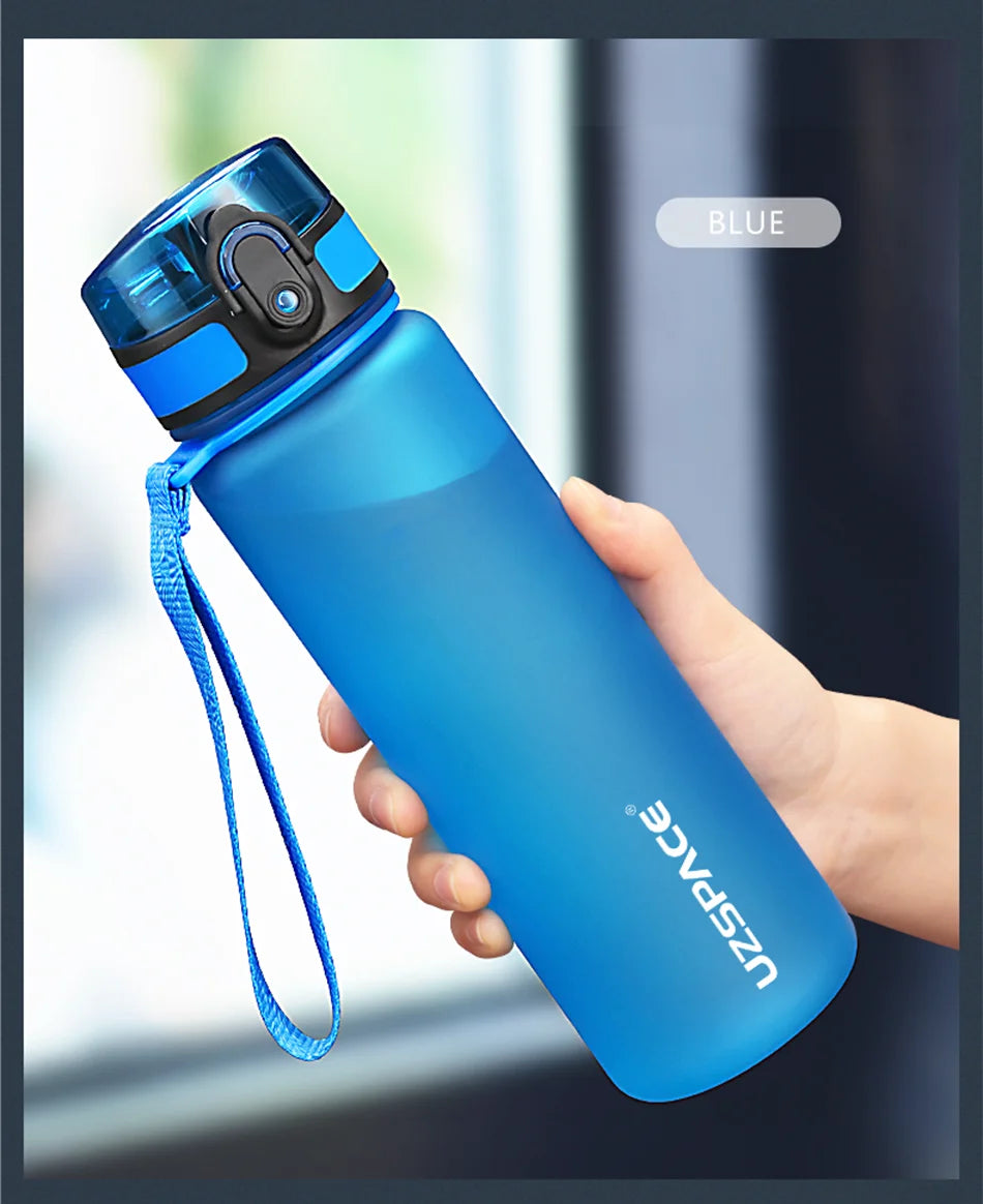 BPA-Free Sports Water Bottle | 500ml Tritan Frosted Plastic | Leakproof with Shaker & Tea Filter | Perfect for Gym & Travel