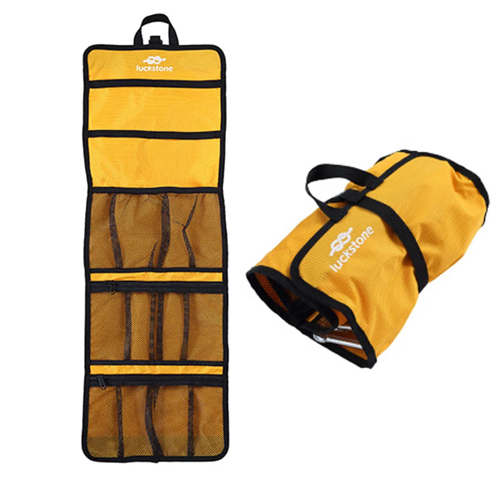 đ Rock Climbing Storage Bag | Gear Equipment Organizer with Carabiner | Essential Climbing Bag