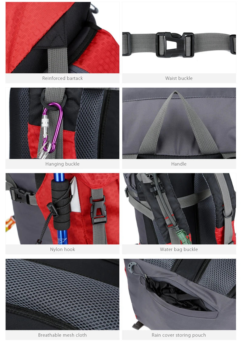 đ Multi-Purpose Outdoor Travel Backpack | 60L Big Capacity Rucksack | Ideal for Climbing, Hiking & Camping