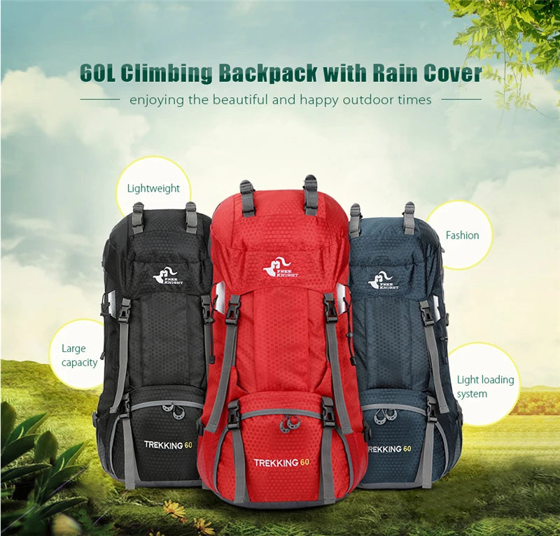 đ Multi-Purpose Outdoor Travel Backpack | 60L Big Capacity Rucksack | Ideal for Climbing, Hiking & Camping