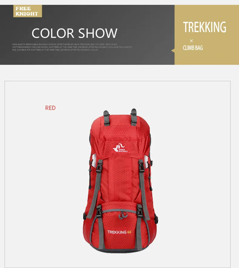đ Multi-Purpose Outdoor Travel Backpack | 60L Big Capacity Rucksack | Ideal for Climbing, Hiking & Camping