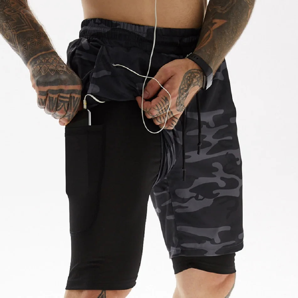 2024 Newest Running Shorts Men 2 in 1 Training Gym Shorts Fitness Men Joggers Jogging Summer Sports Shorts Workout Short Pants