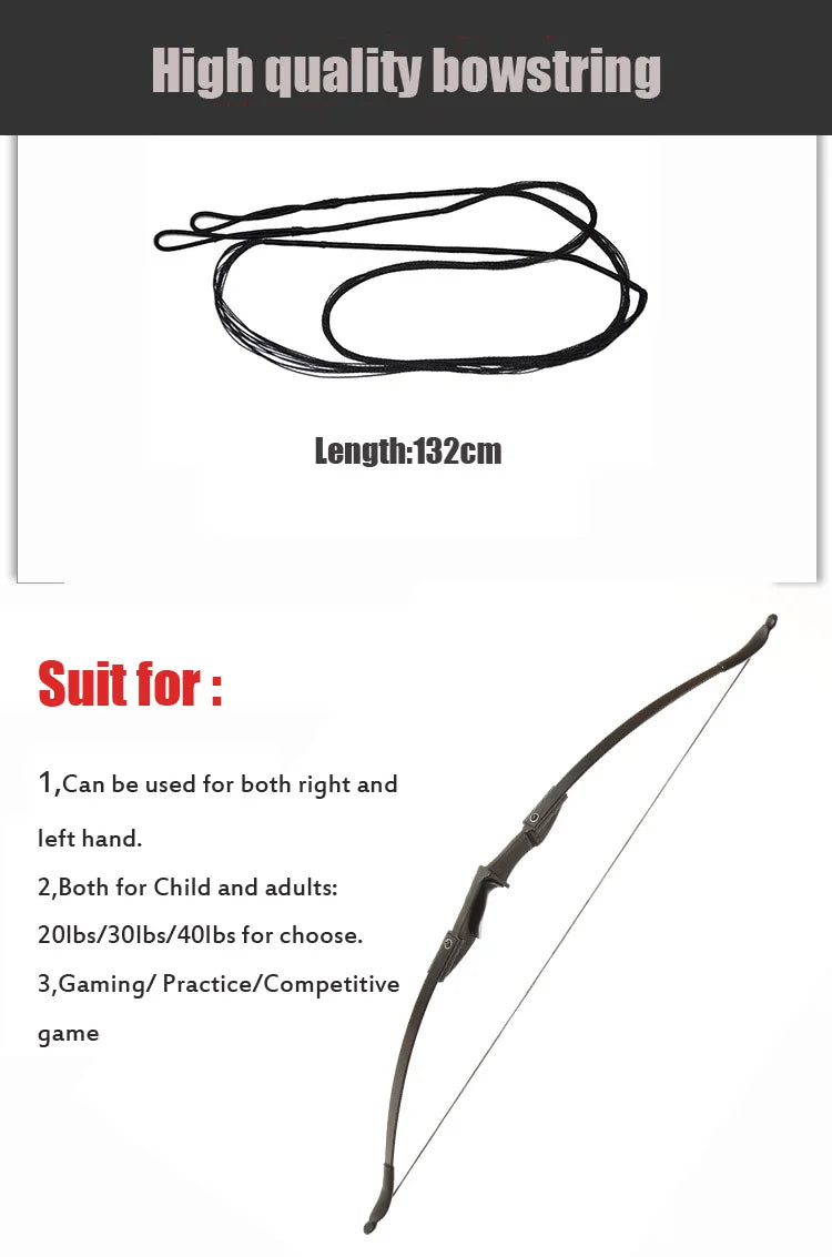 đč Toparchery 20-40lbs Takedown Recurve Bow | 57" Archery Set for Hunting | Left & Right Hand Black Hunting Bow