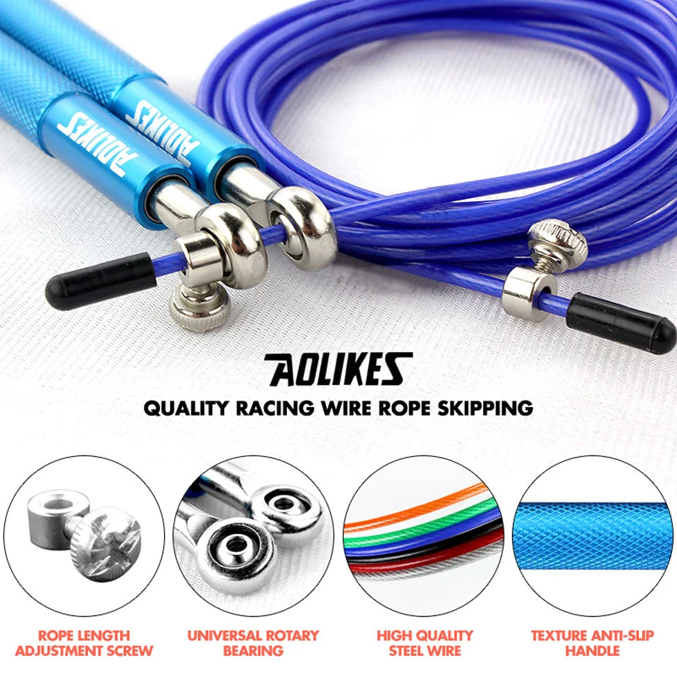 🏋️♂️ AOLIKES Crossfit Speed Jump Rope - Professional Skipping Rope for MMA, Boxing, and Fitness 🏋️♂️