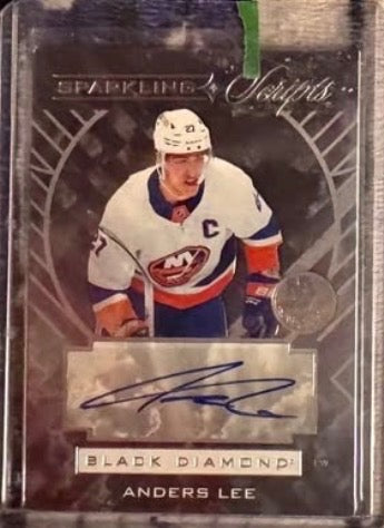 Anders Lee Signed Black Diamond Card – Hockey Memorabilia