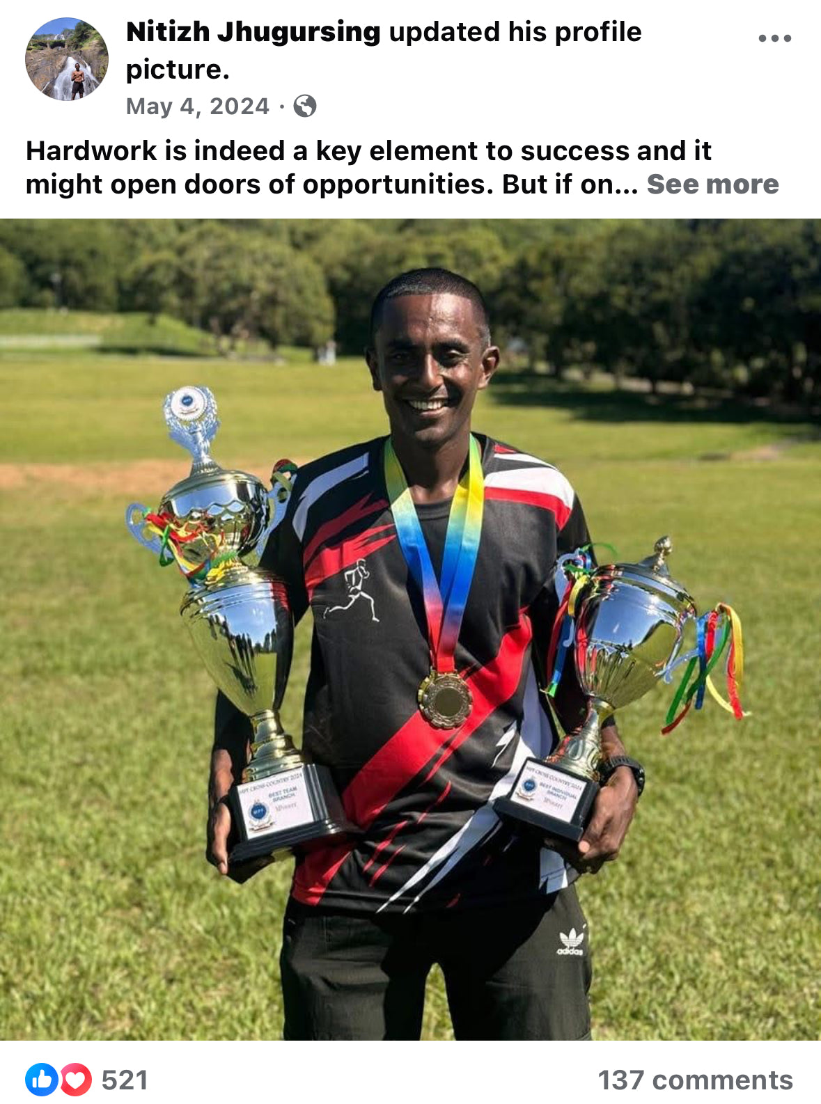 Nitish Jhugursing - Mauritian policeman, athlete, and coach
