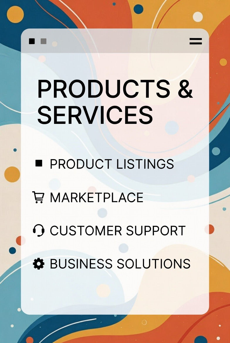 LIST YOUR PRODUCTS/SERVICES
