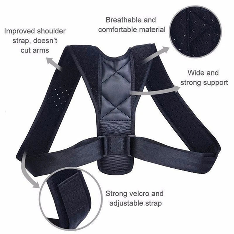 đȘ Adjustable Back Brace Support | Invisible Shoulder Posture Corrector | Unisex Health Belt