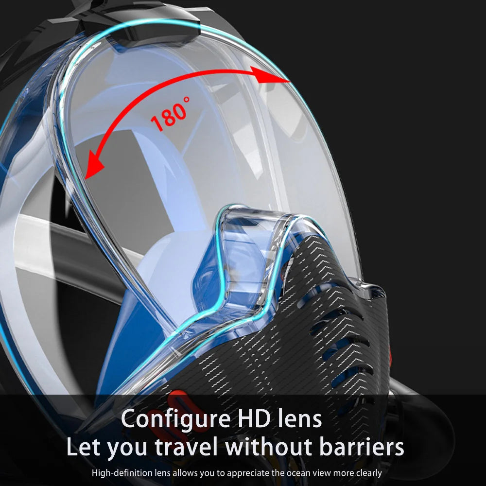 đ Full Dry Snorkeling Mask - Double Tube Silicone Diving Goggles for Adults đ