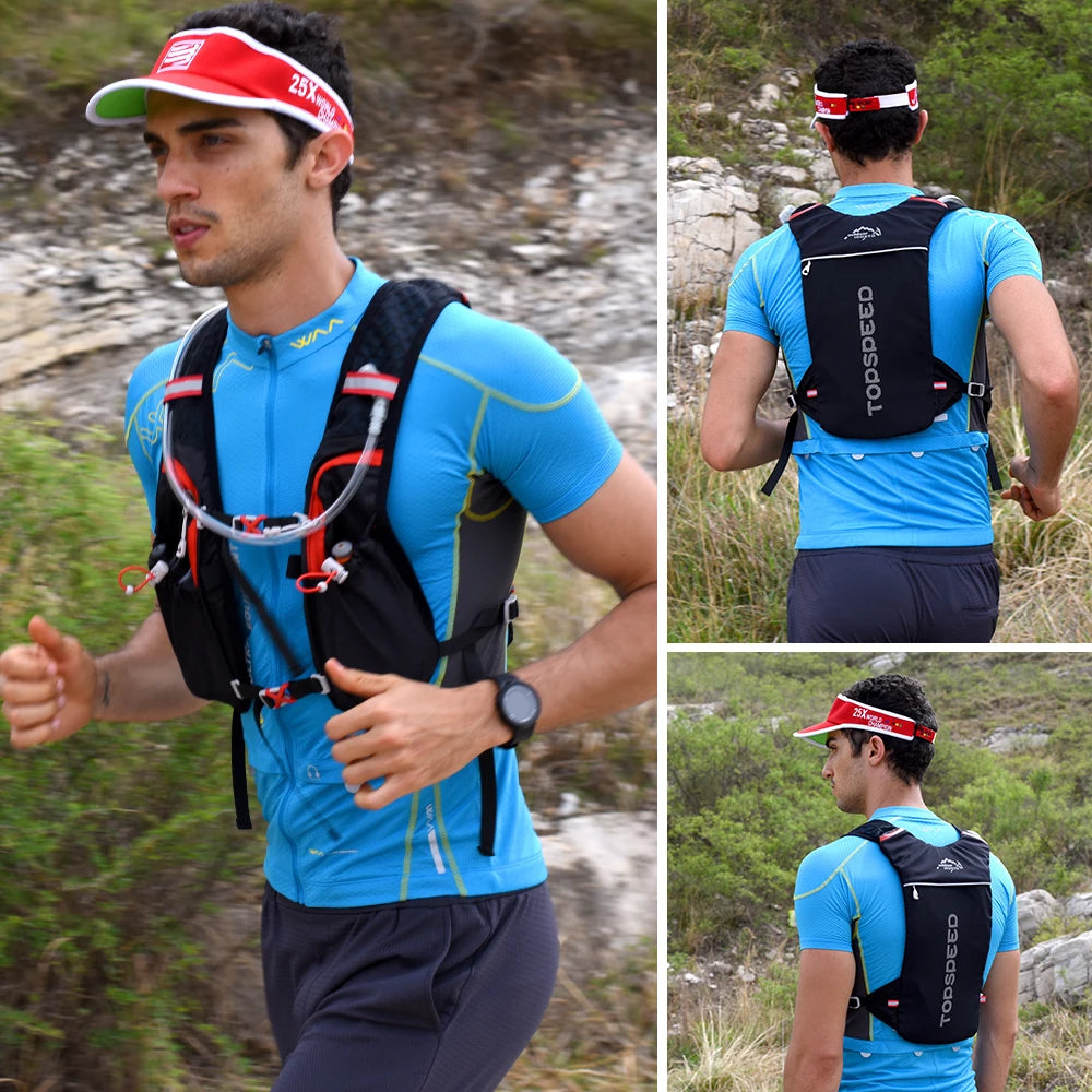 Ultra-Light 5L Trail Running Backpack | Hydration Vest for Marathon & Cycling | Includes 1.5L & 2L Water Bags 🚴♀️💧