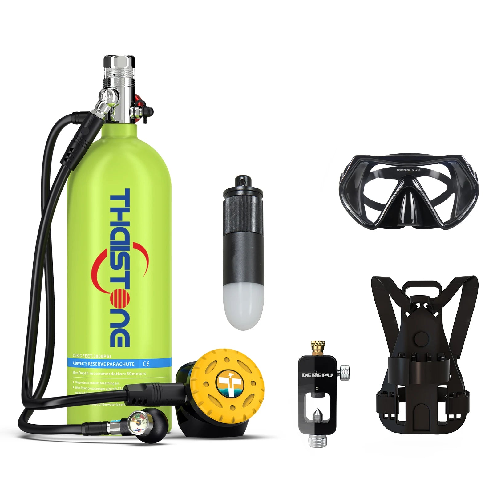 TAIITONEE Scuba Diving Bottle 2.3L High Pressure Oxygen Tank