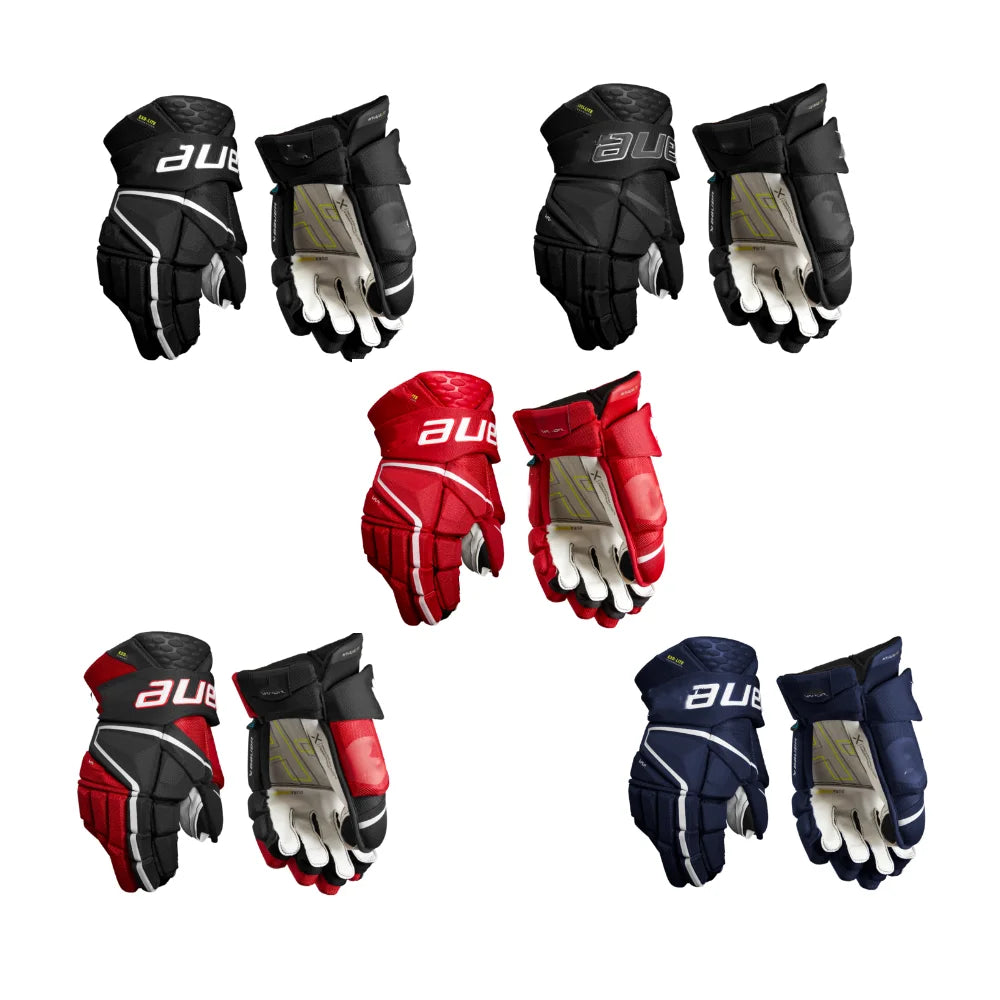 đ Hyperlite 2 Hockey Gloves | Black, Red, White, Navy Blue | 2X & 3X Vapor for Ball Hockey