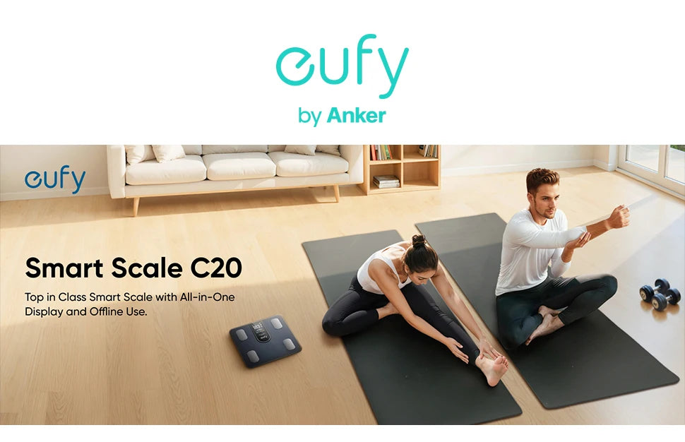 đ eufy Smart Scale C20 - Your All-in-One Digital Body Fat Scale with Larger TFT Screen đ
