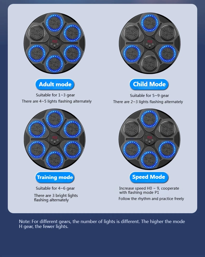 Smart Bluetooth Music Boxing Machine – Wall-Mounted Electronic Punching Trainer for Gym & Home