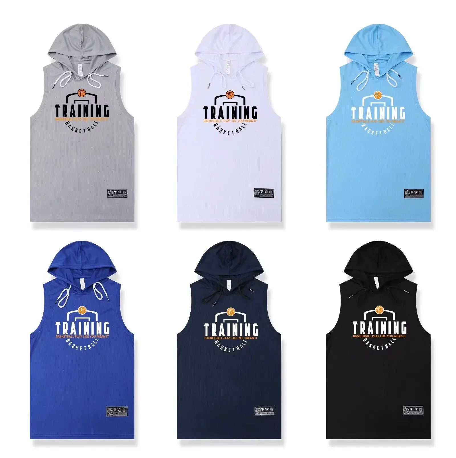 đ Men's Hooded Basketball Vest | Quick-Drying Sleeveless Training T-Shirt