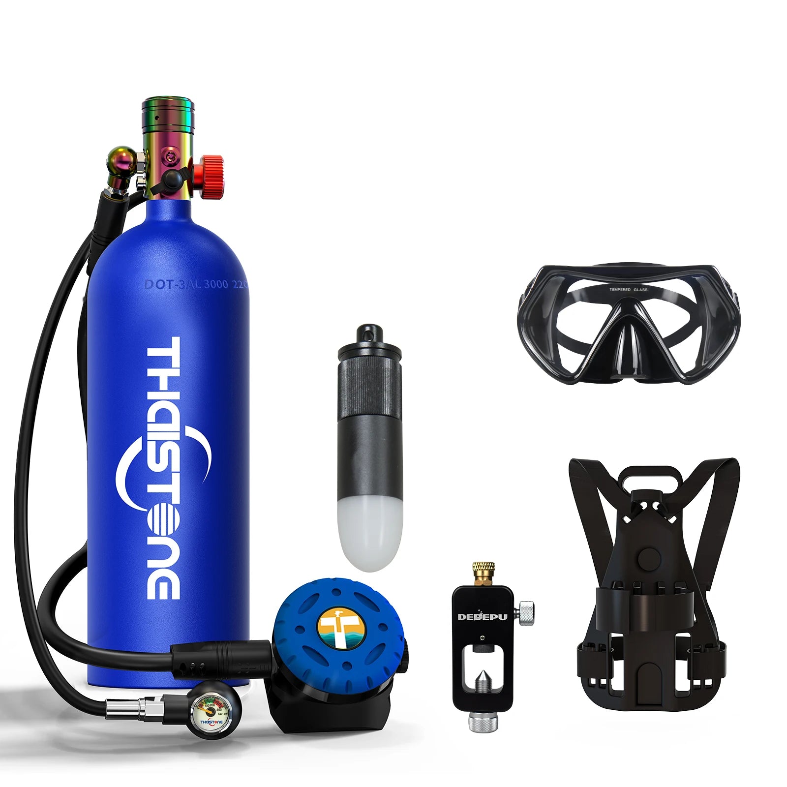 TAIITONEE Scuba Diving Bottle 2.3L High Pressure Oxygen Tank