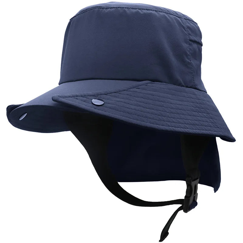 Men's Large Eaves Sun Hat – Detachable Fisherman Surf Cap for Ultimate Summer UV Protection