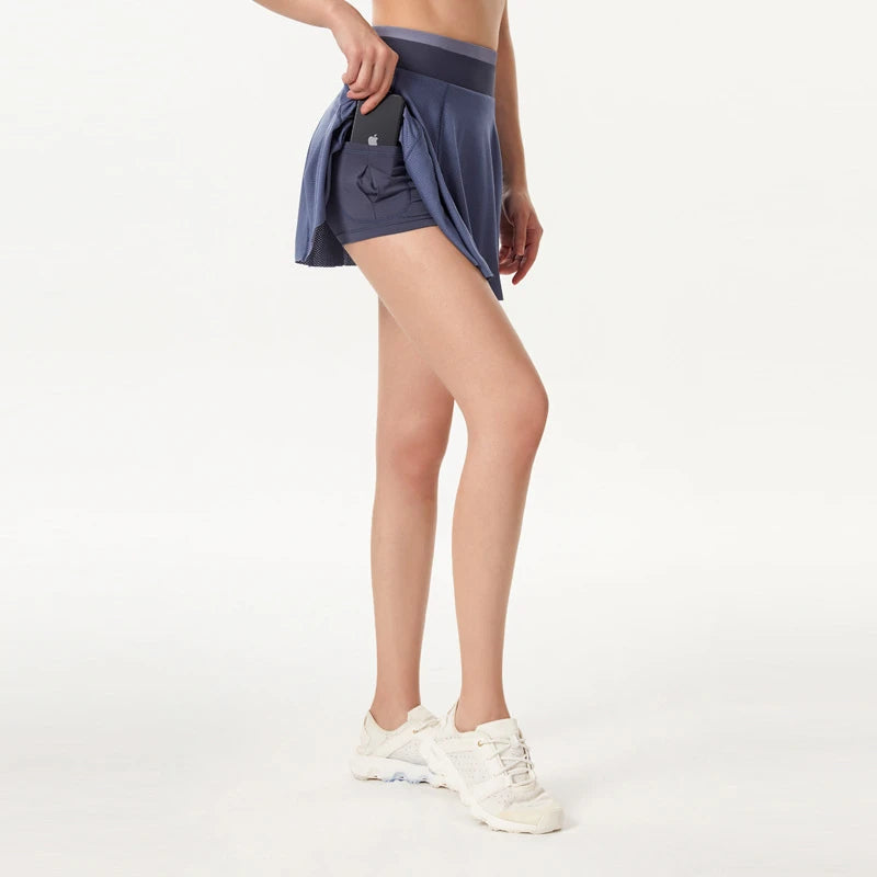 Women's High Waist Tennis Skirt with Pockets