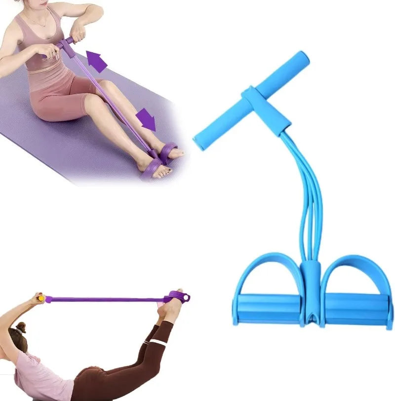 Unisex 4-Tube Resistance Bands for Full-Body Workout