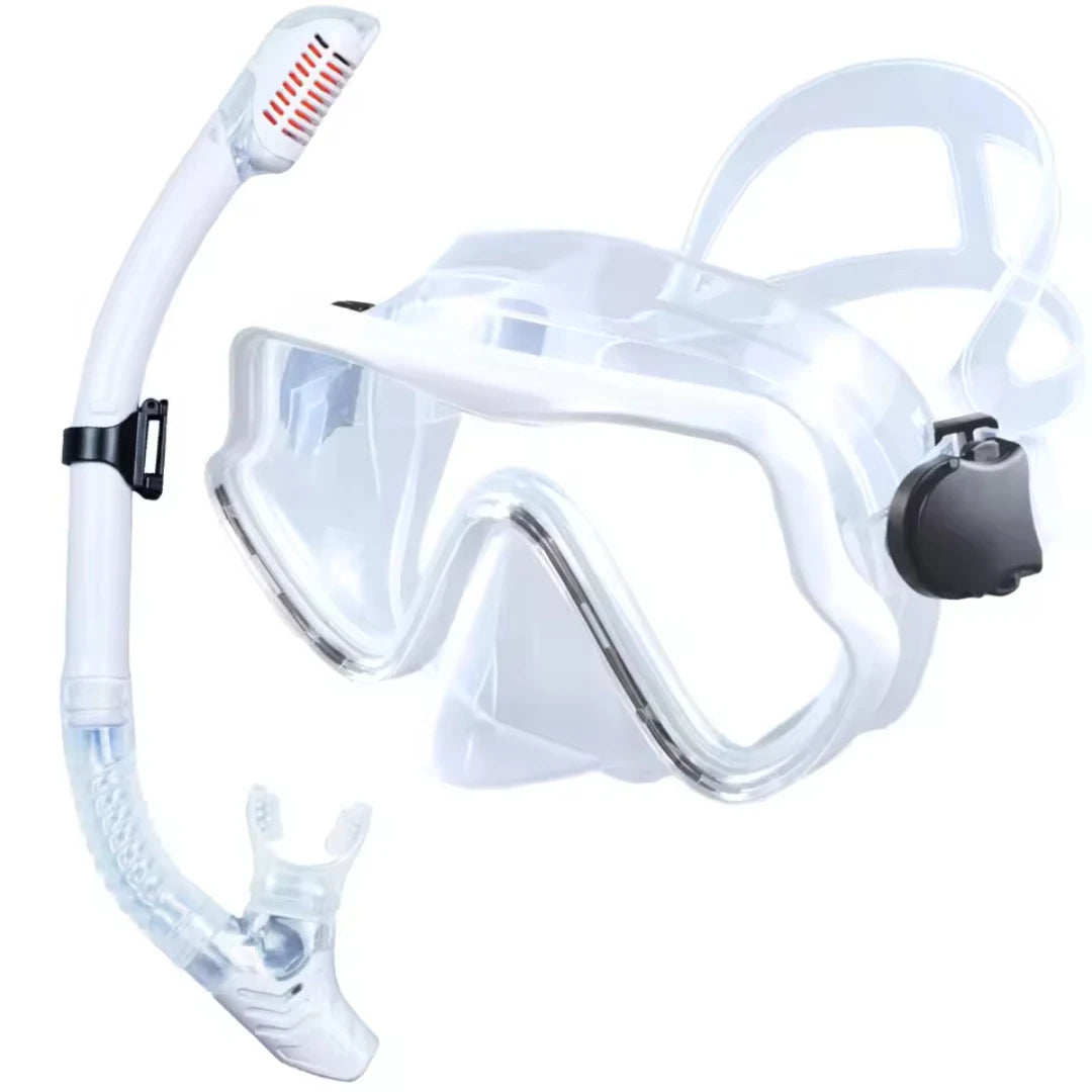 Adult Scuba Diving Mask Snorkel Set with Glass Lens