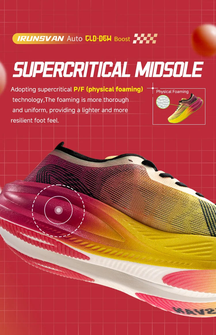 đââïž IRUNSVAN Carbon Plate Marathon Running Shoes - Professional, Ultra-Light, Shock-Absorbing Sneakers for Men đââïž