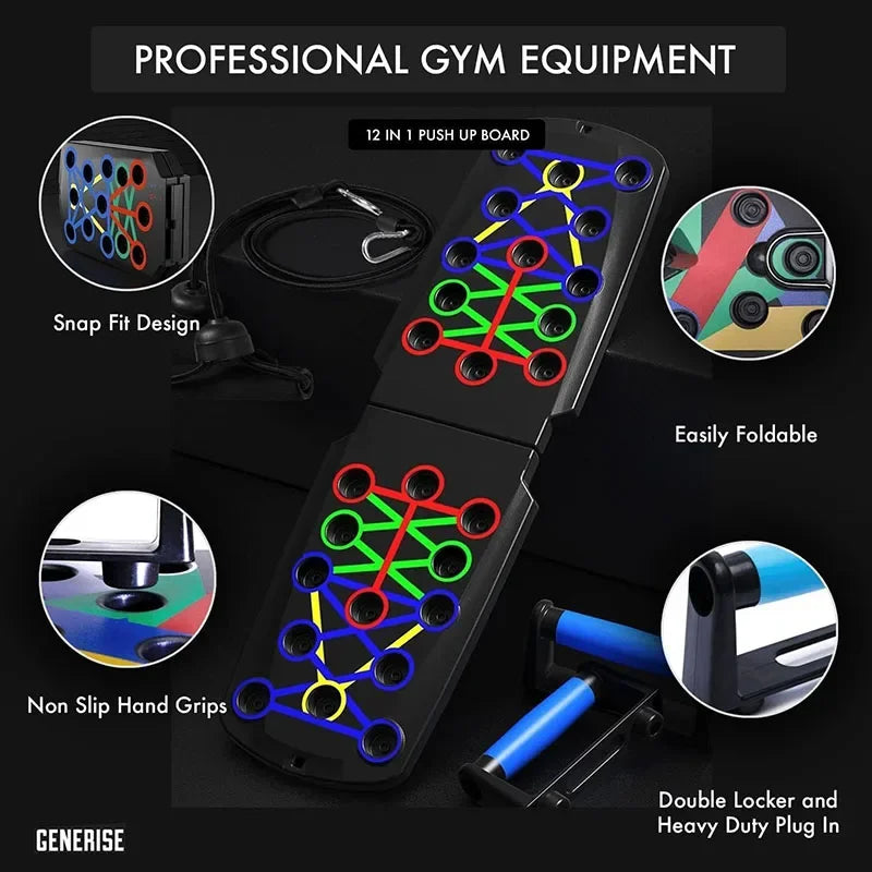 đȘ 21 in 1 Portable Push Up Board | Foldable Exercise Station for Strength Training
