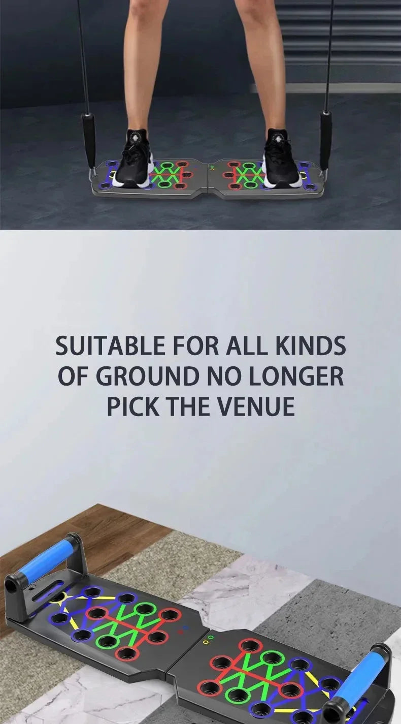 đȘ 21 in 1 Portable Push Up Board | Foldable Exercise Station for Strength Training