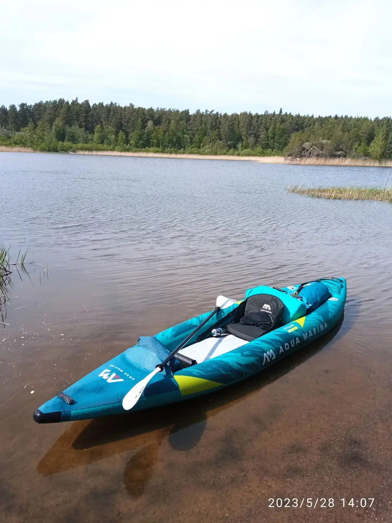 đŁââïž AQUA MARINA 1-2 Person Inflatable Boat | Sport Kayak Model STEAM | PVC Dinghy Raft with Pump & Seats