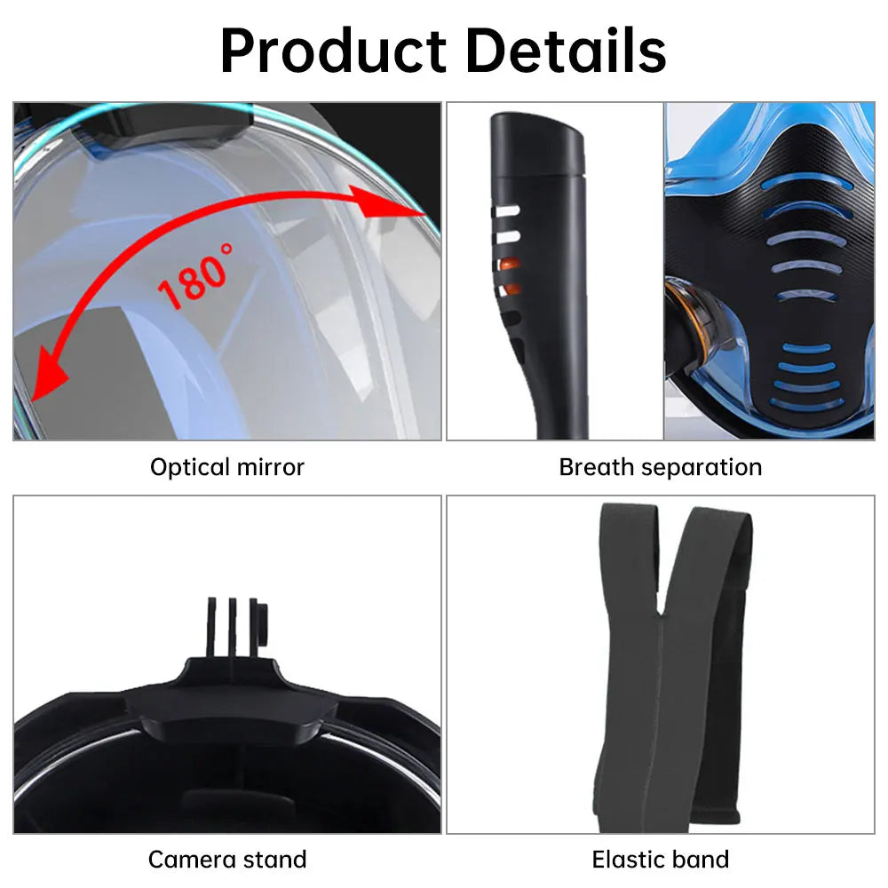 đ Full Dry Snorkeling Mask - Double Tube Silicone Diving Goggles for Adults đ
