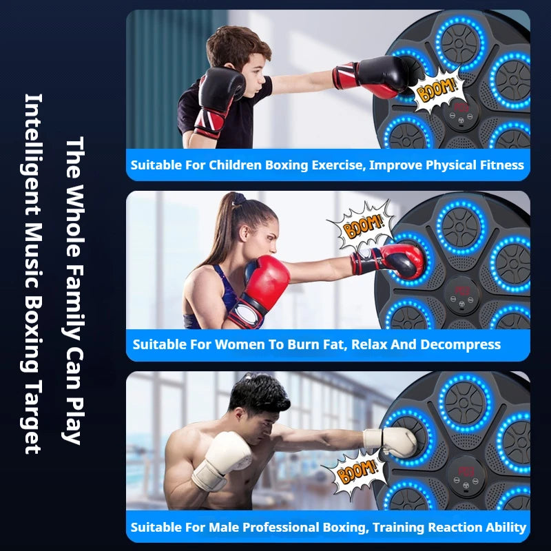 Smart Bluetooth Music Boxing Machine – Wall-Mounted Electronic Punching Trainer for Gym & Home