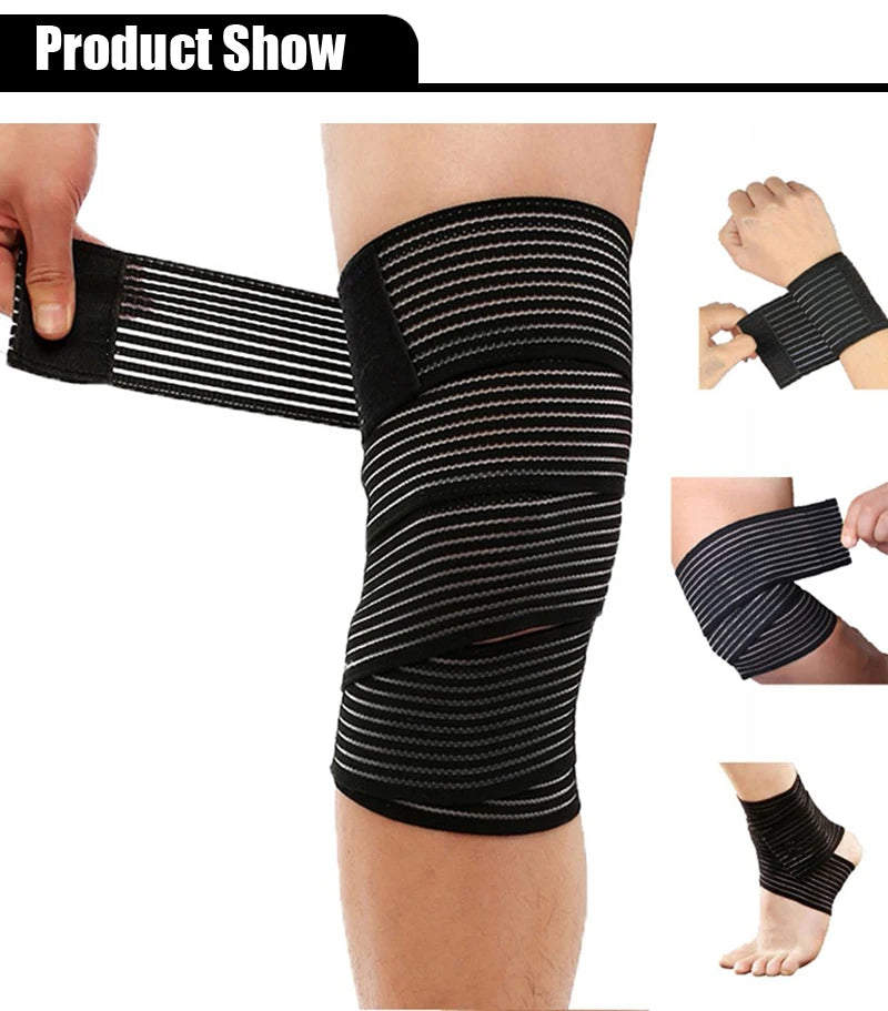 🏋️♂️ Compression Knee Pad & Elbow Bandage Wrap | Elastic Sports Support Tape