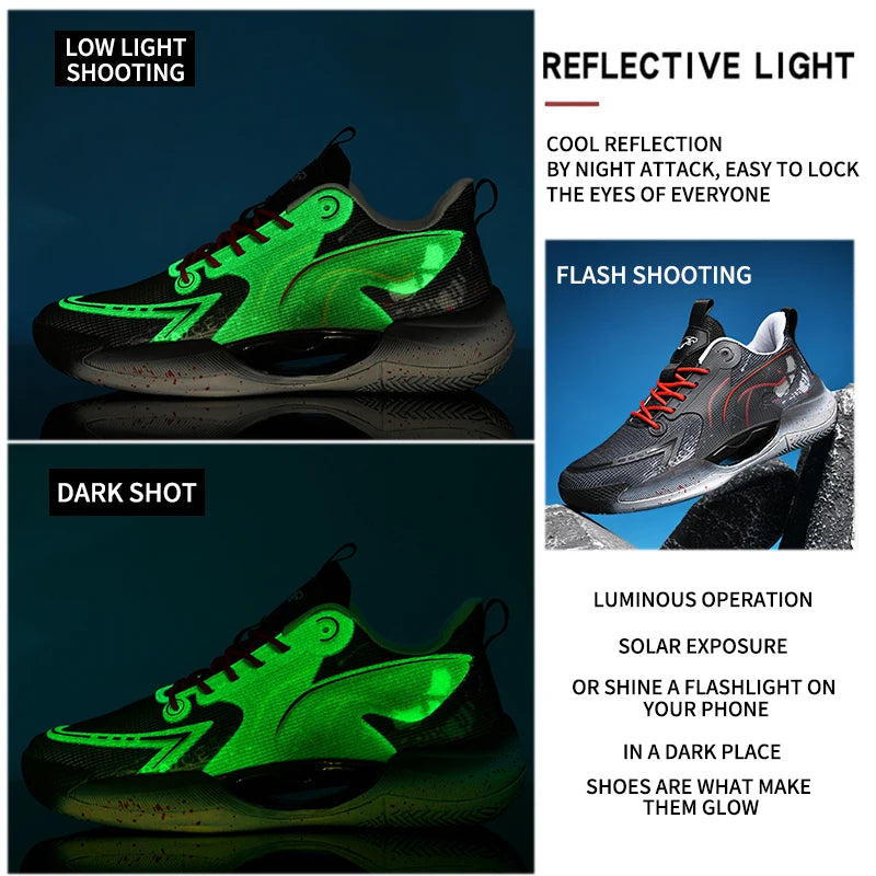 High-Quality Reflective Basketball Shoes for Men