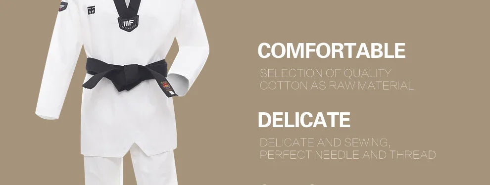 Premium Taekwondo & Karate Uniform – Sizes XXXS to XXXL for Kids & Adults 🌟