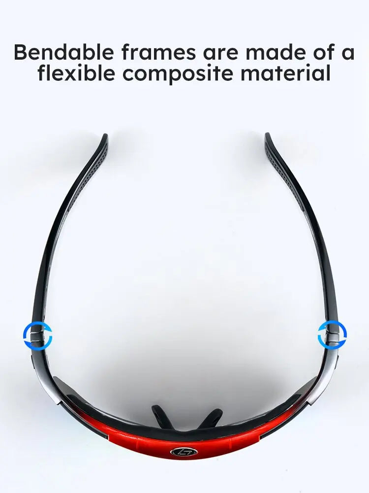 🚴♂️ Latest Cycling Sports Glasses | 5 Pcs Replaceable HD Lenses | Outdoor Polarized Goggles