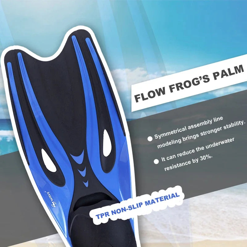Adult Flexible Non-Slip Swim Fins for Diving Sports