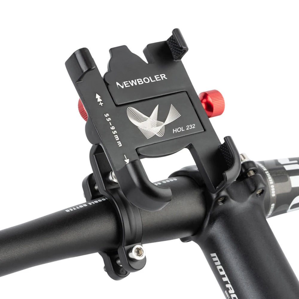 đŽââïž NEWBOLER MTB Phone Mount Stand â 360° Rotatable Aluminum Adjustable Bike Holder | Non-Slip Cycling Bracket đ±