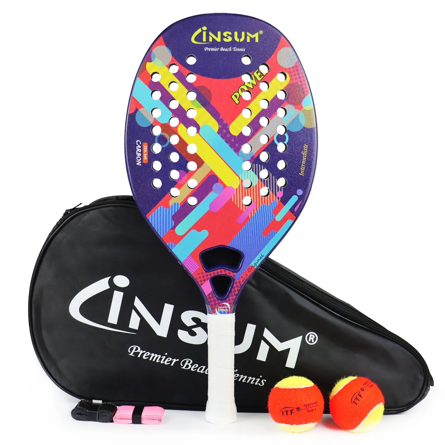 INSUM Beach Tennis Racket with EVA Foam Core