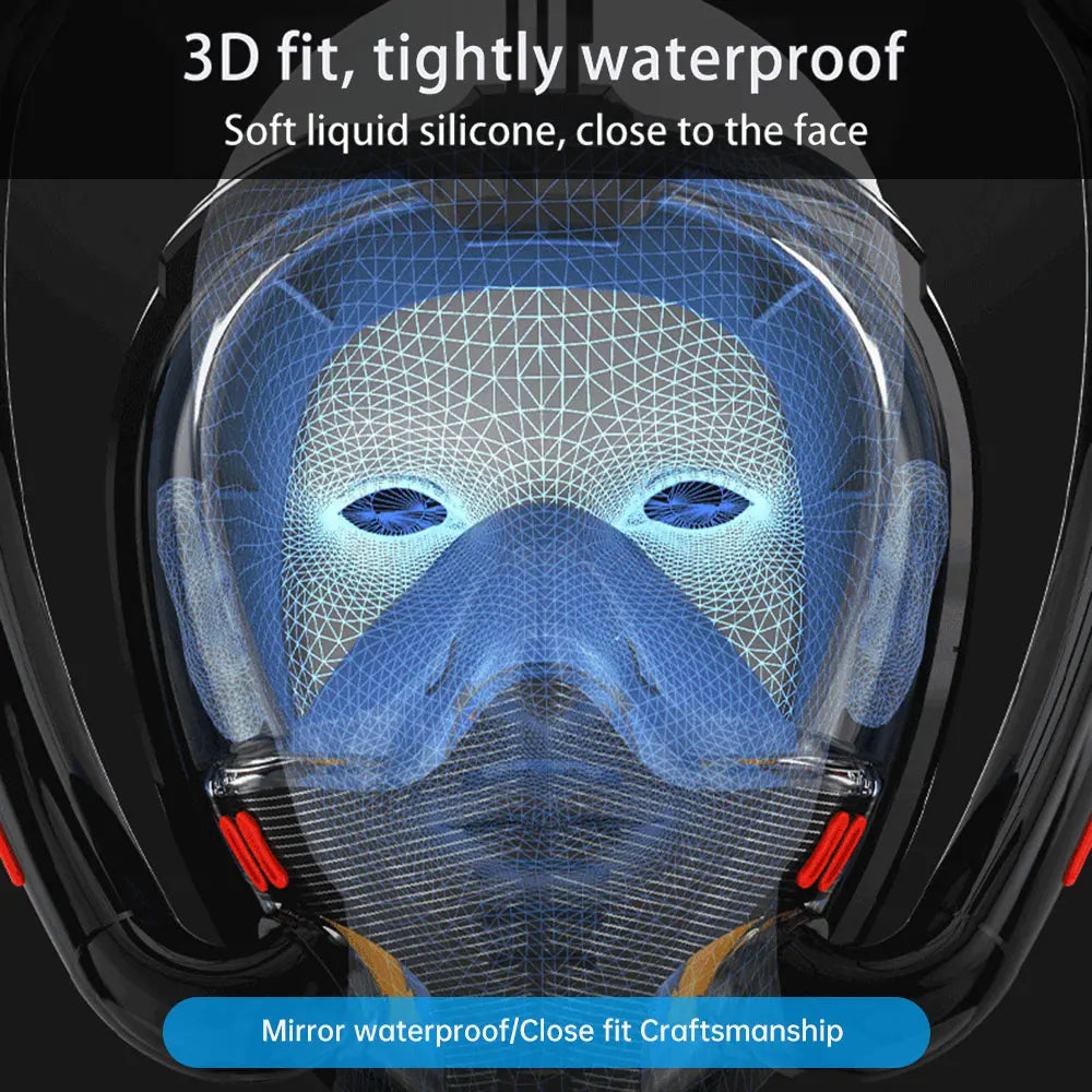 đ Full Dry Snorkeling Mask - Double Tube Silicone Diving Goggles for Adults đ