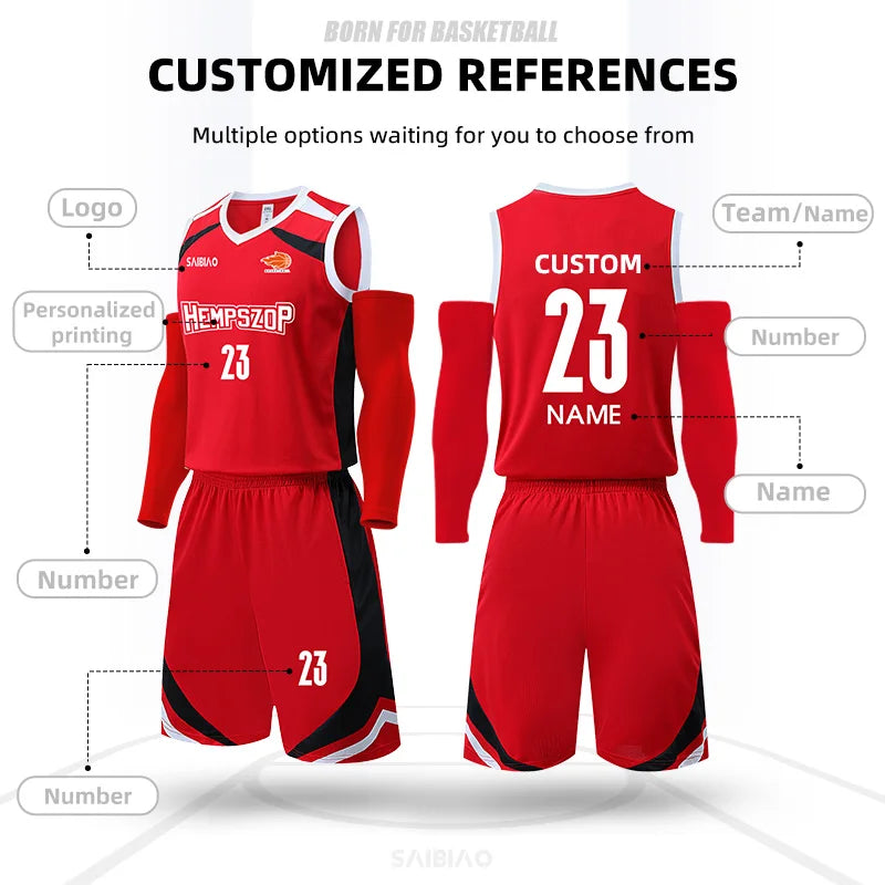 đ Customizable Basketball Jersey for Kids & Adults | Quick-Drying Training Uniforms & Tracksuits