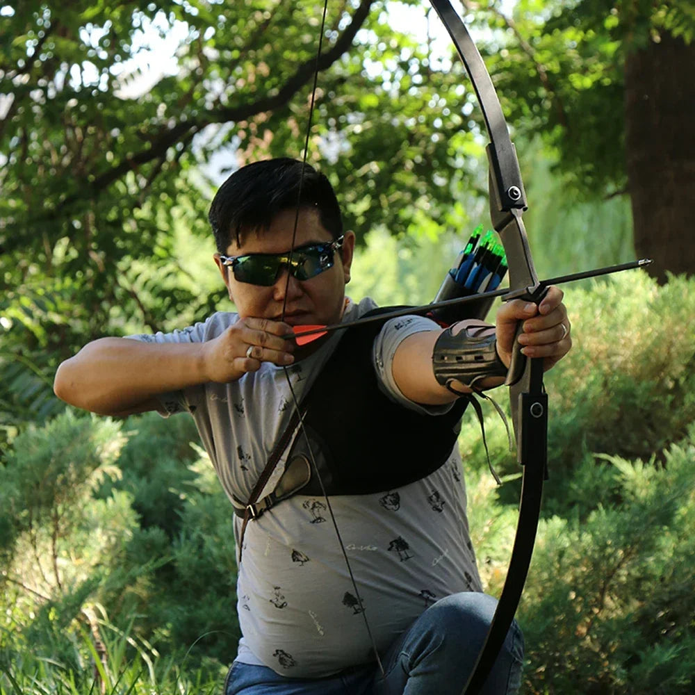 đč Toparchery 20-40lbs Takedown Recurve Bow | 57" Archery Set for Hunting | Left & Right Hand Black Hunting Bow