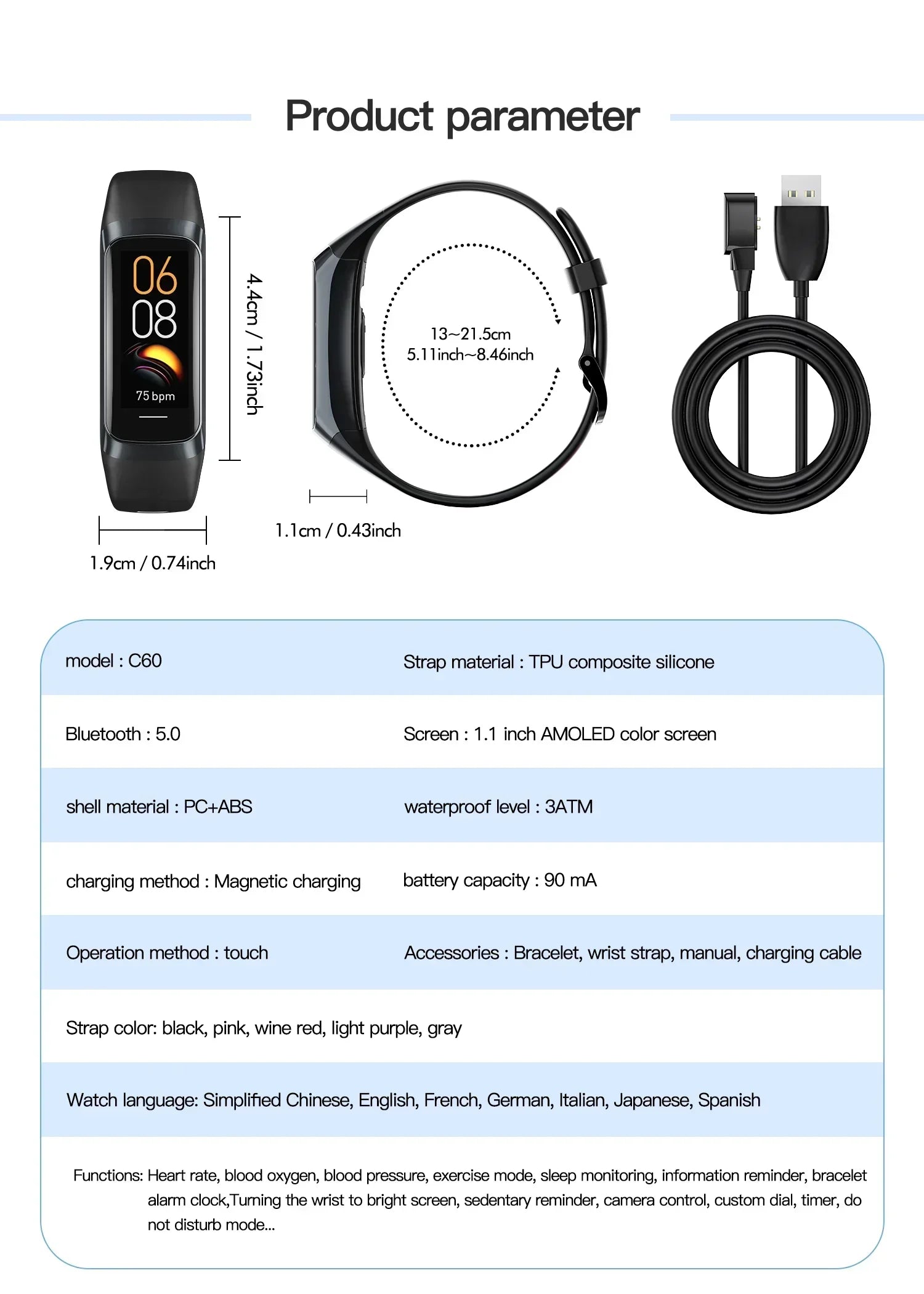 đ 2024 AMOLED Smart Watch â Men & Women Fitness Tracker | Heart Rate & Waterproof đ