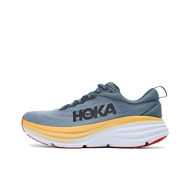 Hoka One One Sport Running Shoes Bondi 8 Breathable Road Runs Shoes Men Sport Shoes Lifestyle Outdoor Sneaker Women